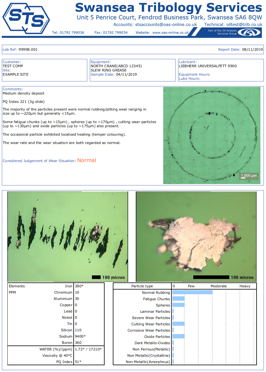 Analytical Ferrography - | Oil Analysis : Swansea Tribology Services